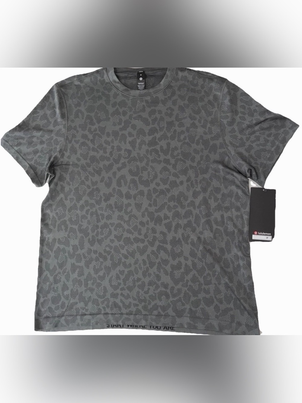 NWT LULULEMON MENS MEDIUM METAL VENT TECH RELAXED SHORT SLEEVE TLUX/BLACK
